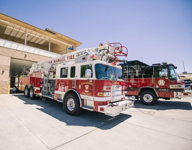 Fire Truck near fire station