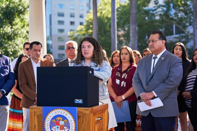 Tribal Youth speaking at California State Assembly